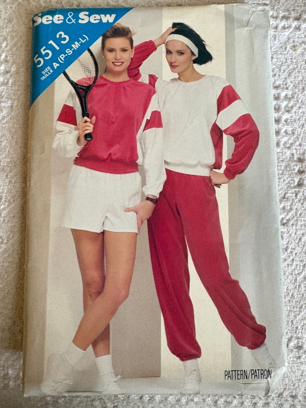 Vintage Butterick See & Sew Pattern 5513A for Misses’ Top, Pants, and Shorts